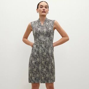 MM Lafleur Black and White Textured Dress size 2